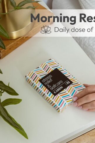 Allura & Arcia 52 Stress Less & Self Care Cards - Mindfulness & Meditation Exercises - Anxiety Relief & Relaxation