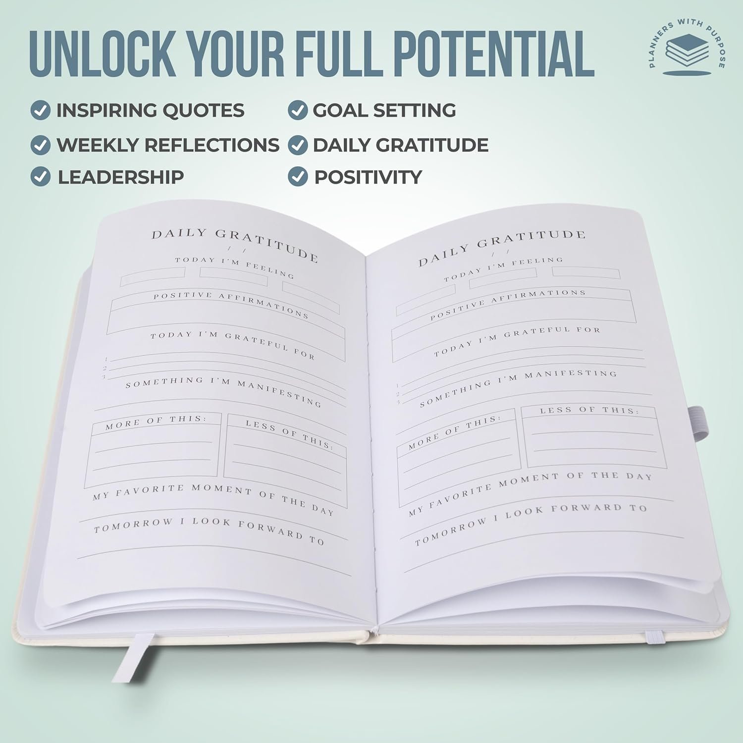 Gratitude Journal for Women – 5 Minute Journal for Happiness, Positivity, Affirmation, Inspirational, Manifestation, & Self Care – Undated Planner Guided with Prompts Daily - Image 4