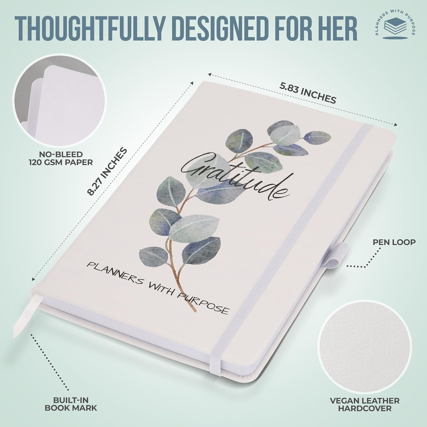 Gratitude Journal for Women – 5 Minute Journal for Happiness, Positivity, Affirmation, Inspirational, Manifestation, & Self Care – Undated Planner Guided with Prompts Daily - Image 5