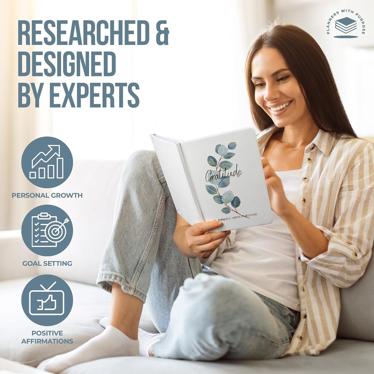 Gratitude Journal for Women – 5 Minute Journal for Happiness, Positivity, Affirmation, Inspirational, Manifestation, & Self Care – Undated Planner Guided with Prompts Daily - Image 3