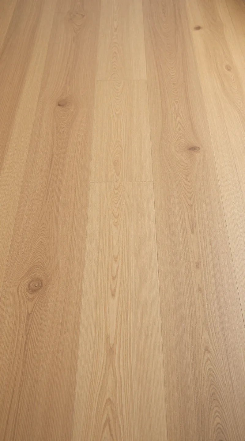 Medium-tone oak floors in natural light