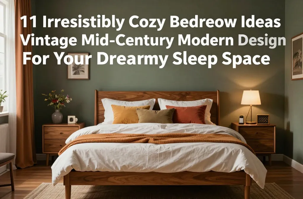 11 Irresistibly Cozy Bedroom Ideas | Vintage Mid-Century Modern Design For Your Dreamy Sleep Space