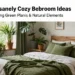 12 Insanely Cozy Bedroom Ideas Featuring Green Plants & Natural Elements
