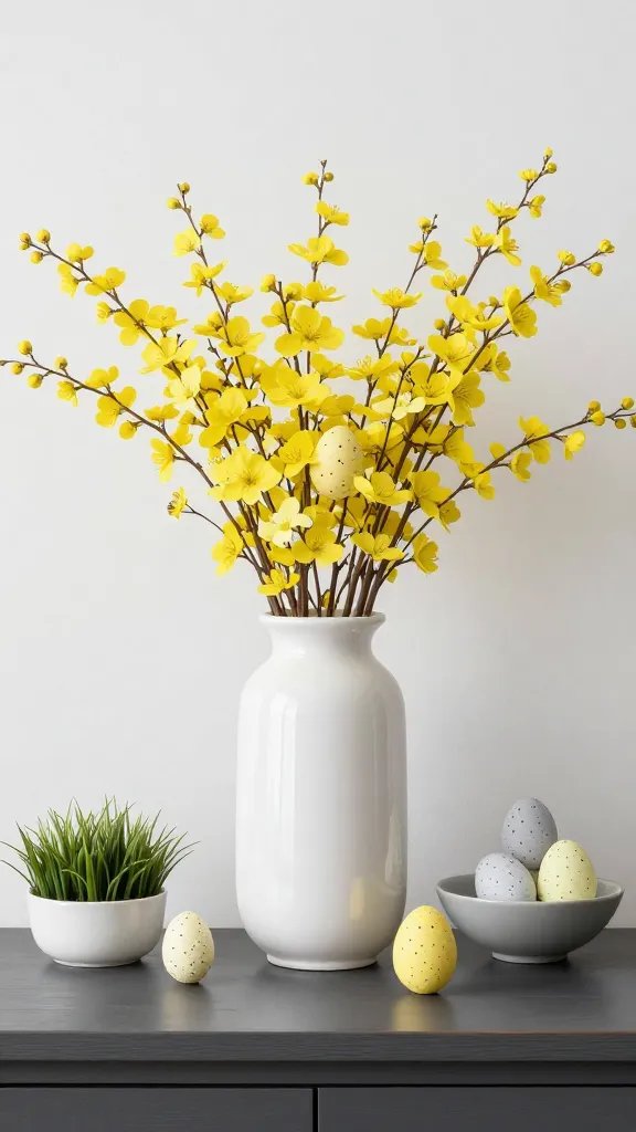 Elegant spring Easter home decor.