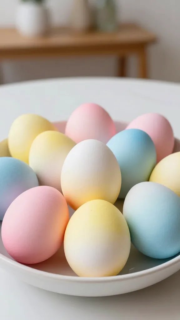 Soft ombre‑dyed eggs create a modern, elegant look for spring. These beautiful Easter Craft Decorations are also relaxing Easter Projects, perfect for adding subtle color to baskets, centerpieces, or seasonal displays. Tap to see how to make Ombre Dyed Eggs.