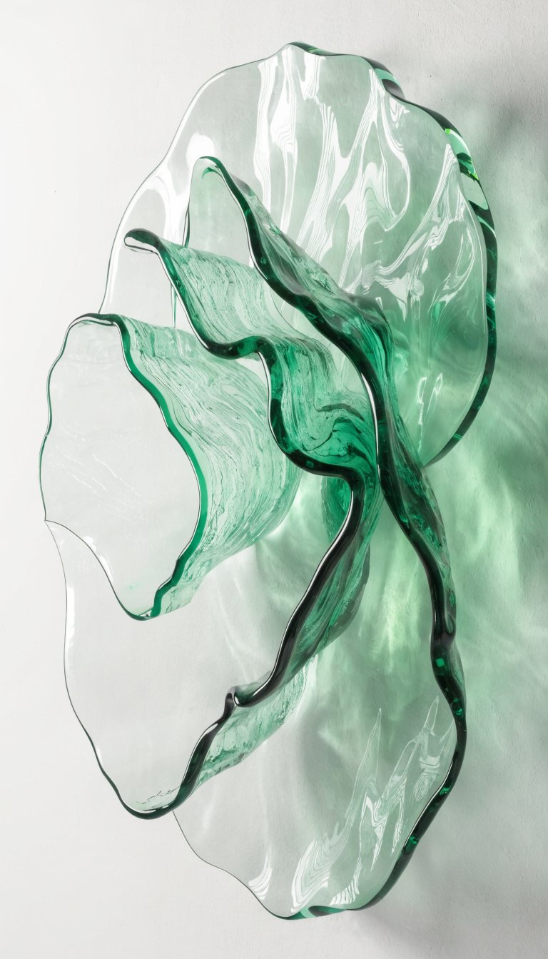 Simple wall art with airy greens and pastel hues