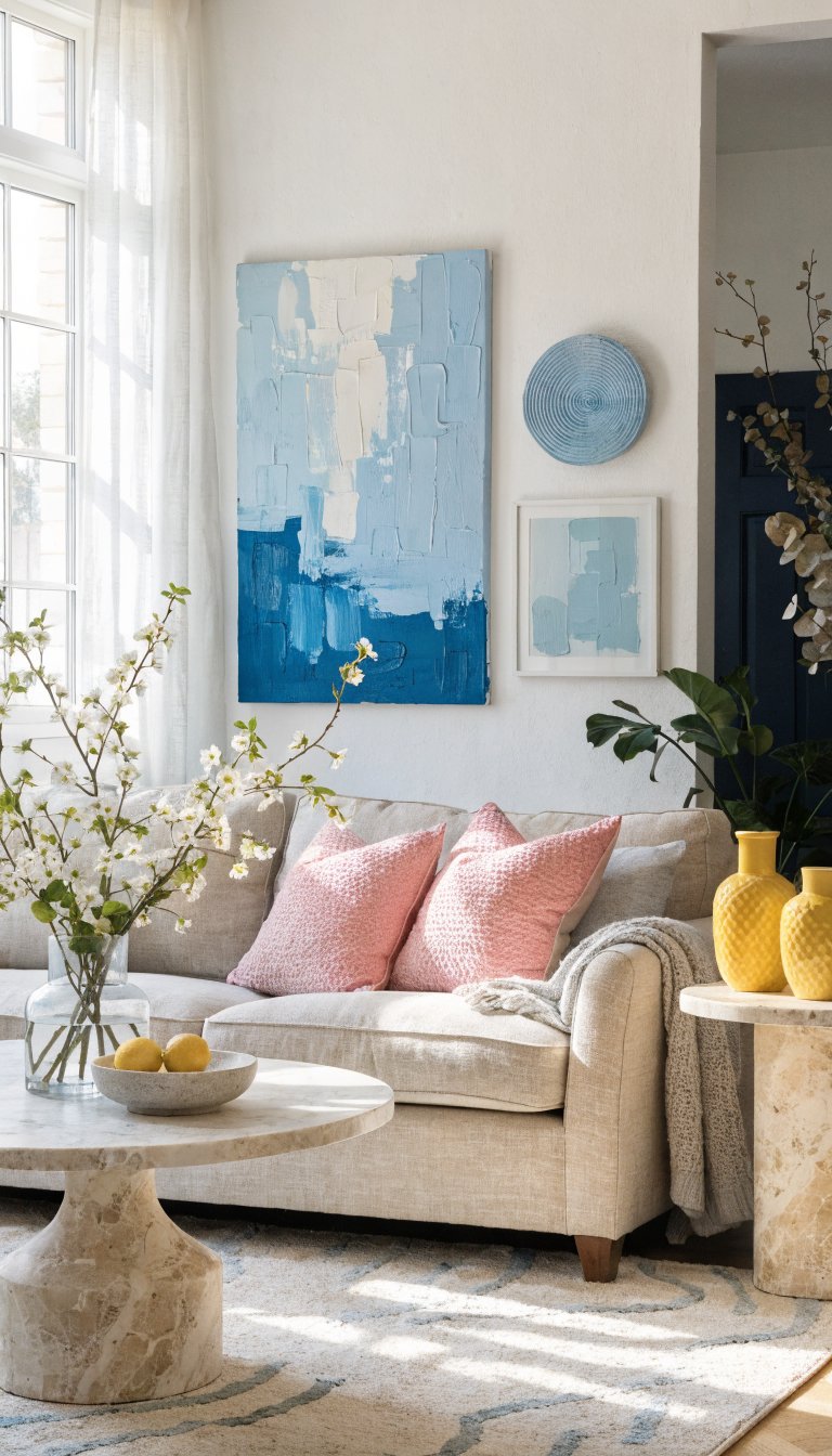 Large wall mirror angled to bounce window light