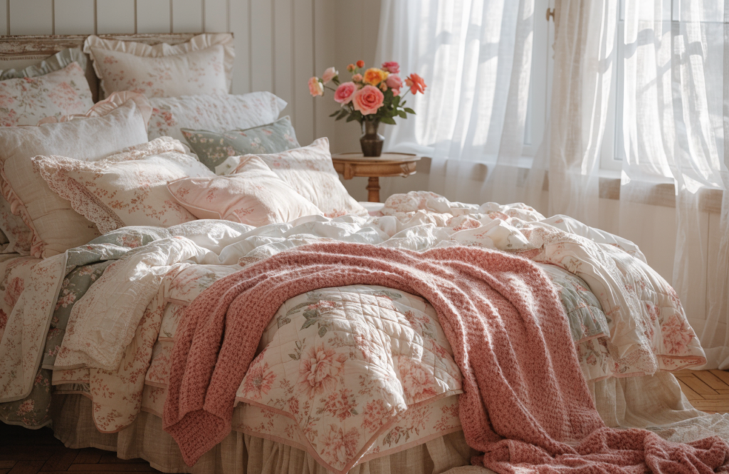 10 Spring Bed DéCor Ideas for a Layered, Storybook Cottage Look
