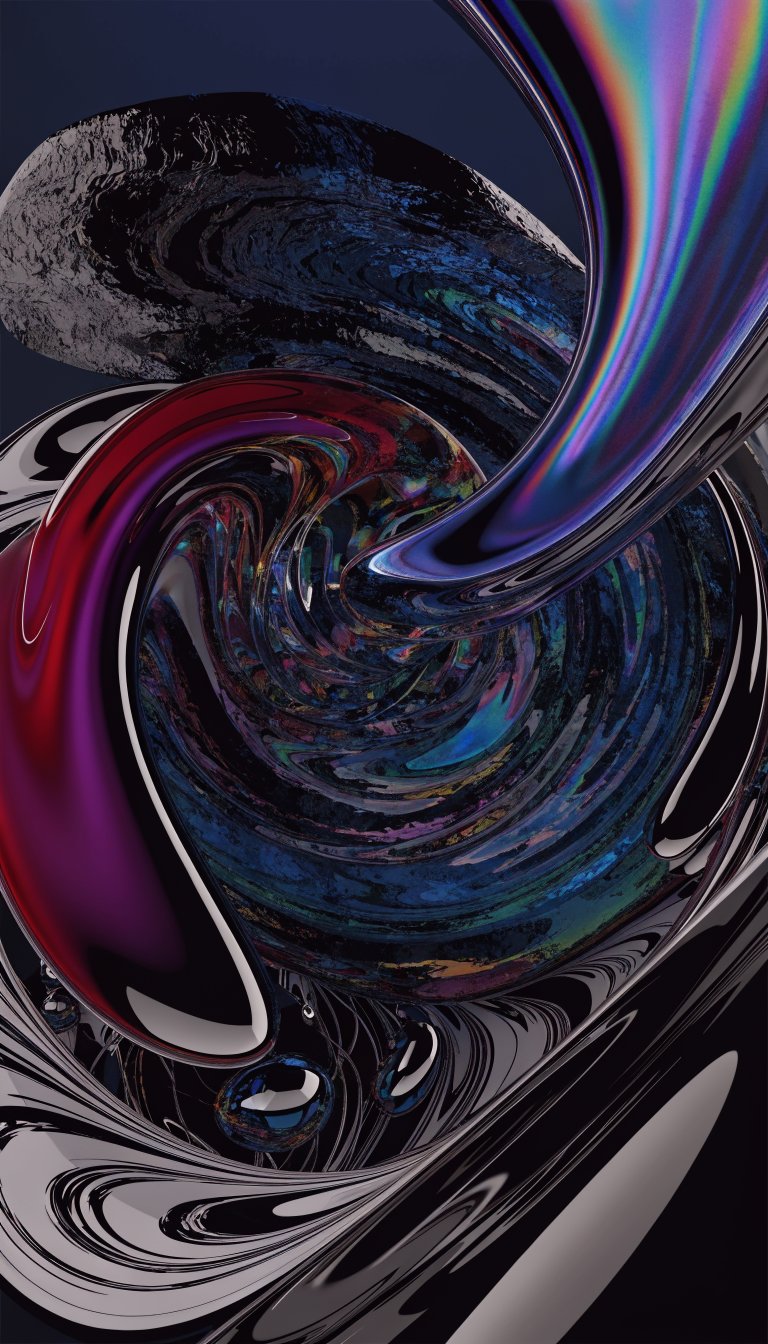 Modern abstract art with deep jewel tone colors