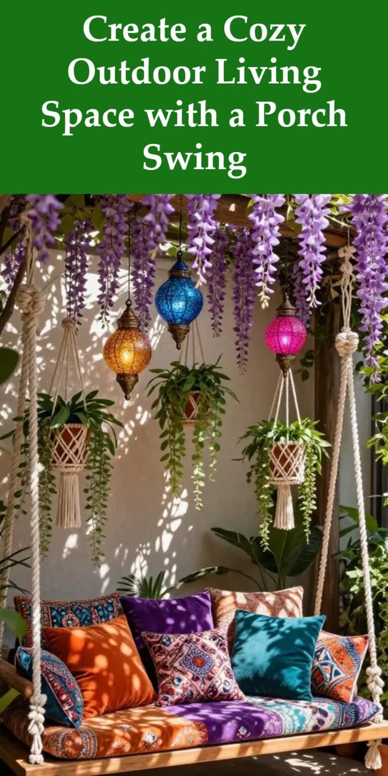 How To Create a Cozy Outdoor Living Space with a Porch Swing, Climbing ...