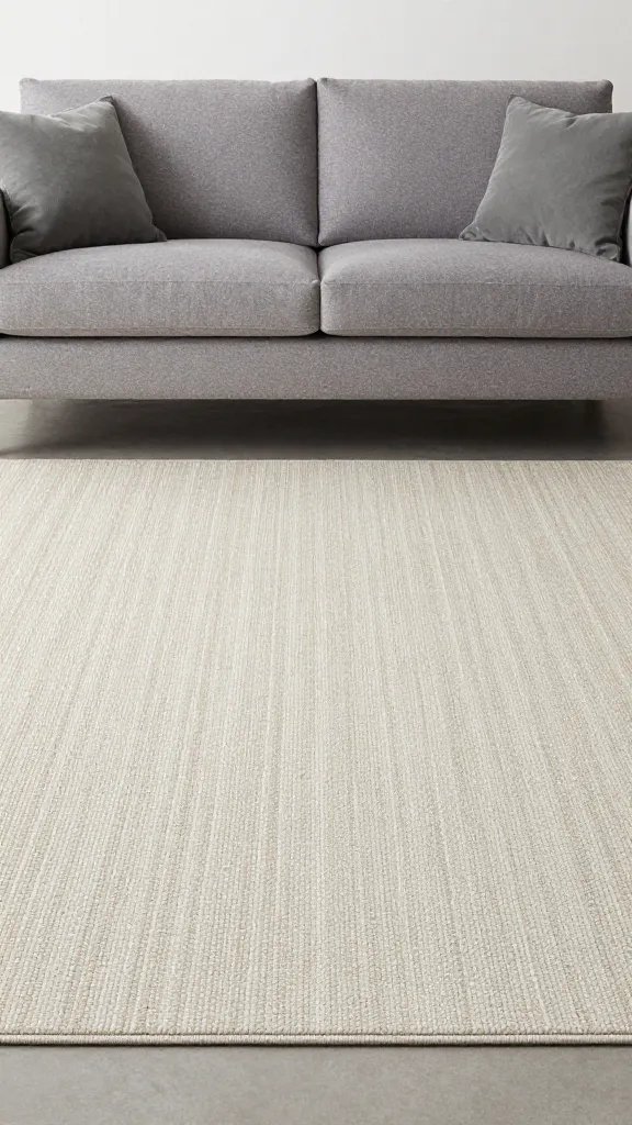 Sofa facing area rug creating conversation zone