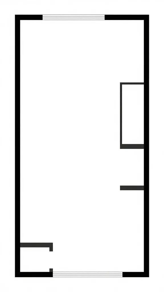 Furniture layout creating pathways through open space