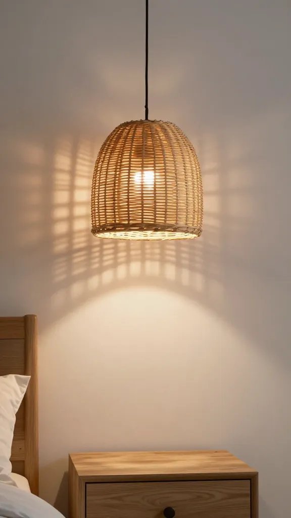 Sunny beach landscape tapestry over minimalist bed frame