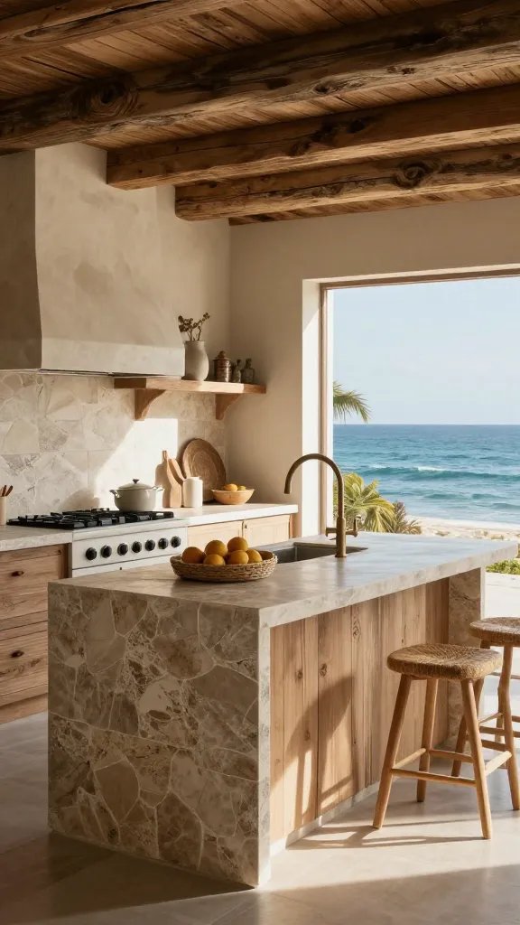 Light wood cabinets with brushed nickel coastal hardware