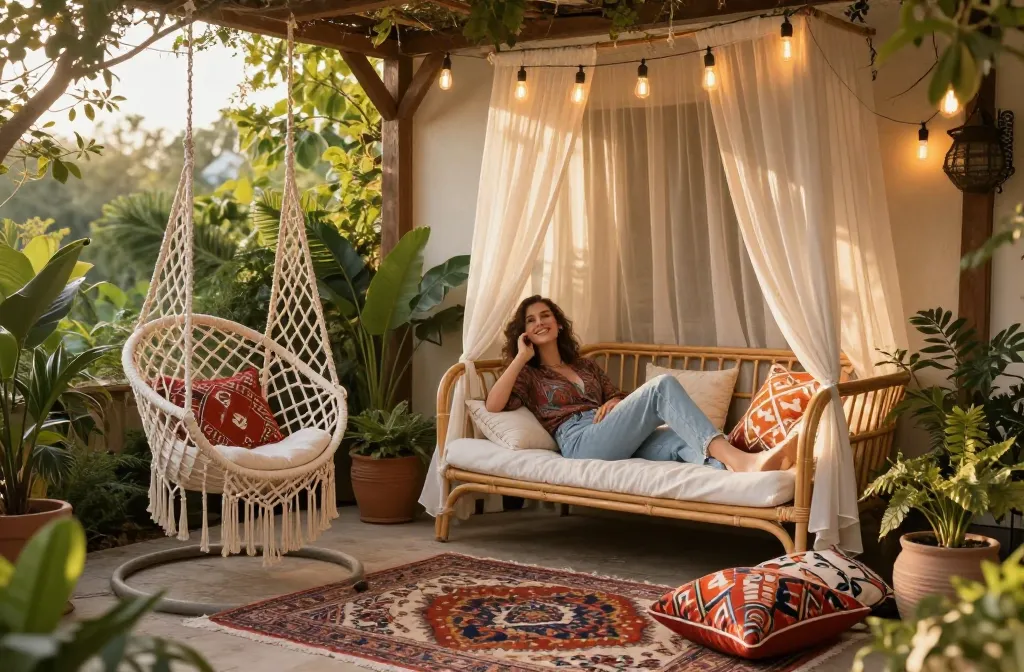 Dreamy 15 Outdoor Patio Ideas with a Boho Laid-Back Vibe