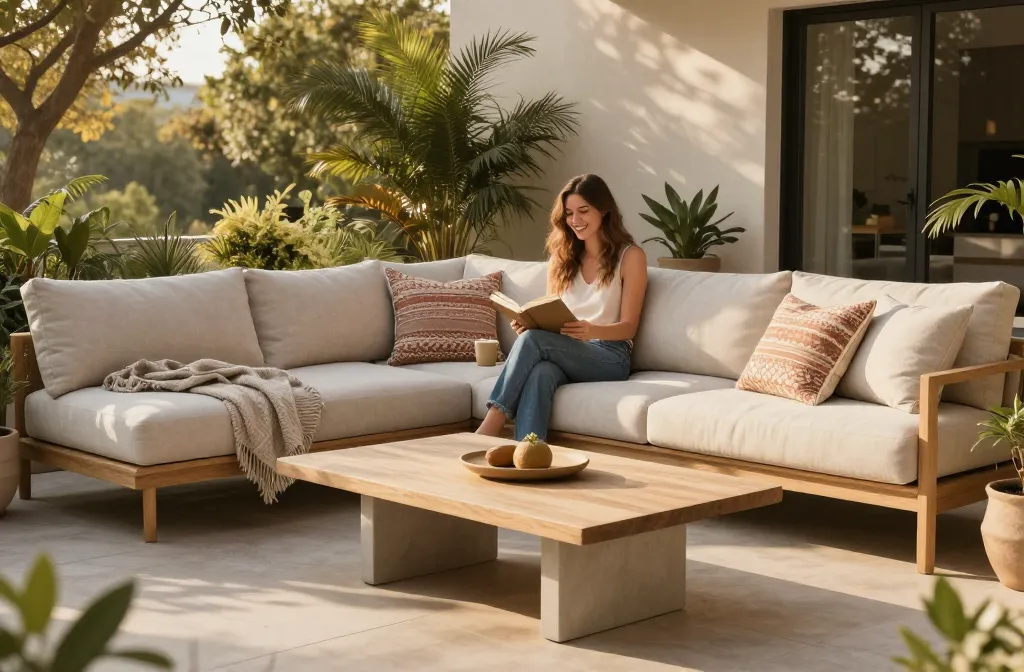 Transform Your Space: 15 Patio Decor Styles with Sectional Sofas and Low Lounge Tables