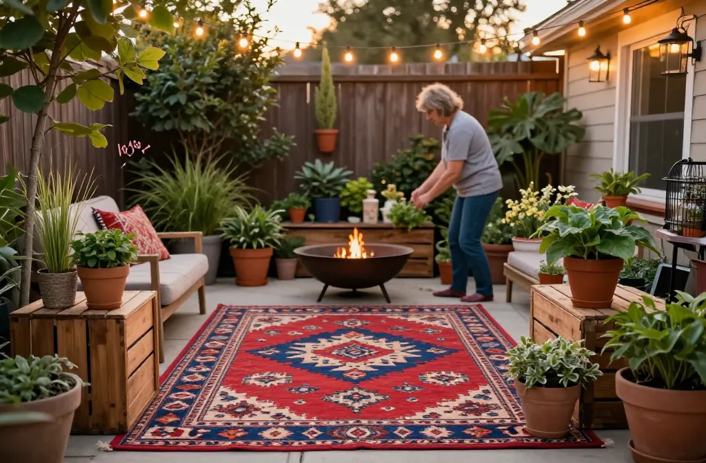 15 Backyard Ideas on a Budget Where a Rug, Some Lights, and a Few Plants Did All the Work Magic