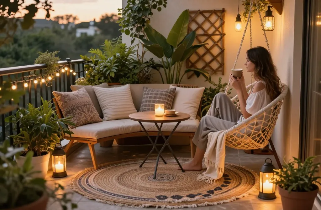 Steal These Balcony Looks That Nail the Cozy Outdoor Corner Everyone Is Chasing
