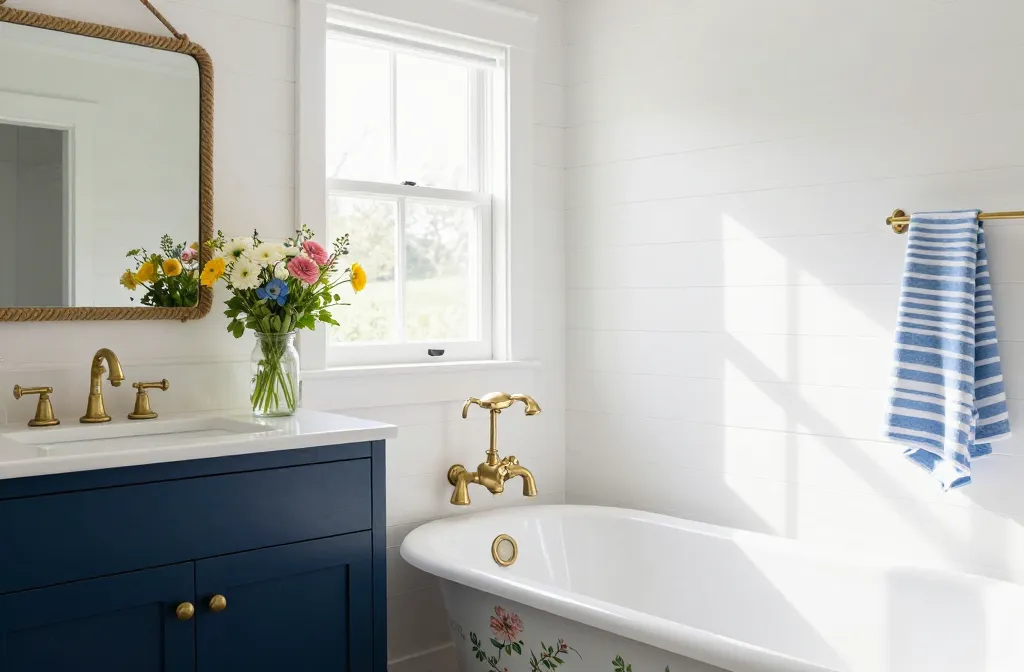 15 Summer Home Decor Ideas for Cottage Bathrooms
