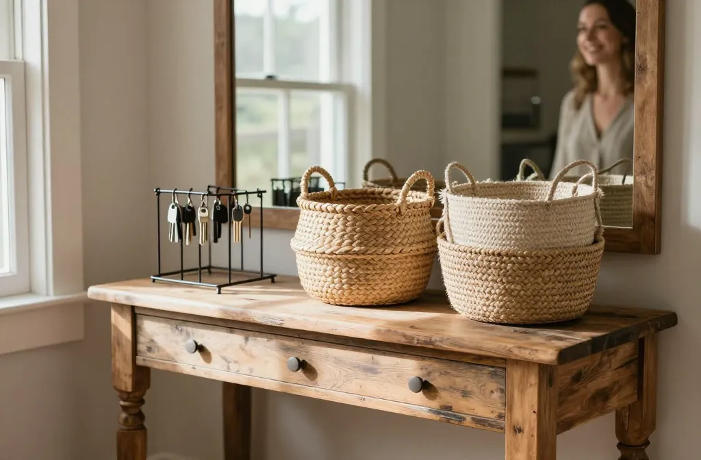 12 Diy Entryway Ideas for Summer with a Rustic Farmhouse Feel Using Thrifted Baskets and Reclaimed Wood That Wow