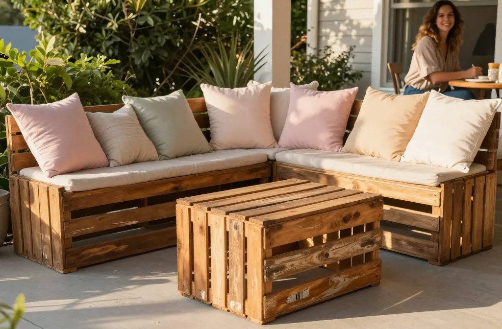 15 Diy Front Porch Ideas for Summer with a Vintage Feel Using Wooden Crates and Thrifted Finds - Summer Porch Charm