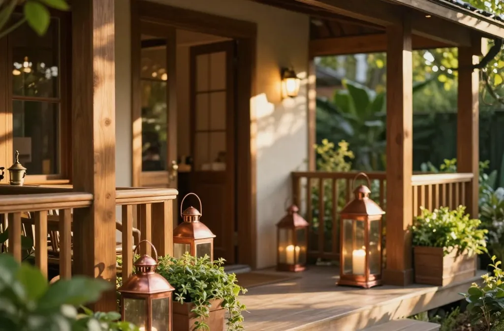 12 Whimsical Porch Styling Ideas Using Cedar Trellises, Copper Lanterns, and Stone Statues Unveiled