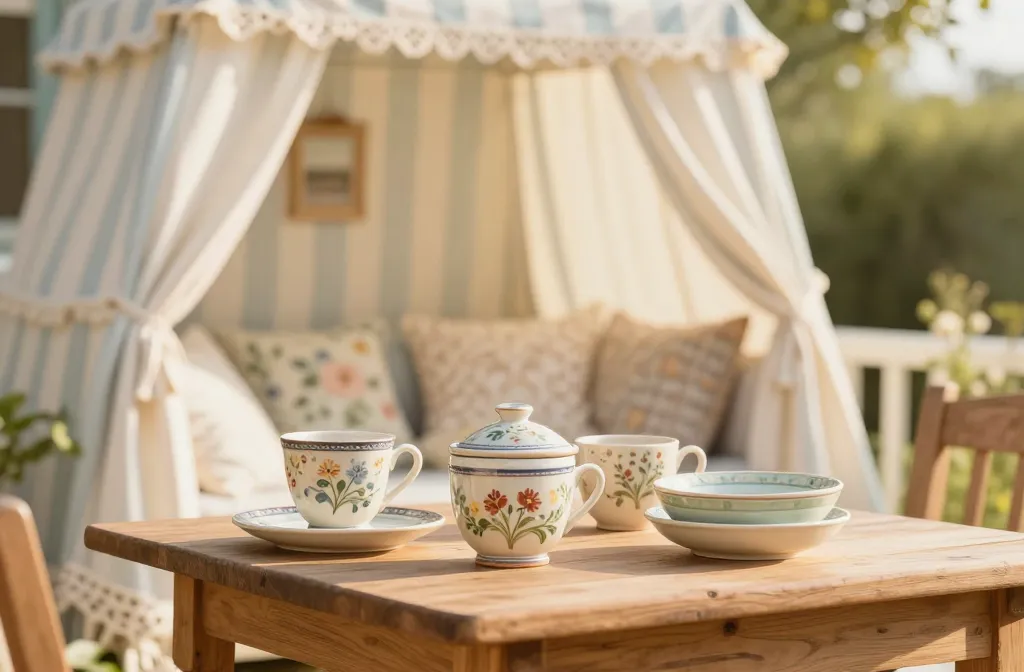 15 Diy Patio Ideas for Summer with a Cottagecore Look Using Floral Pottery and Vintage Accents That Won’T Break the Bank