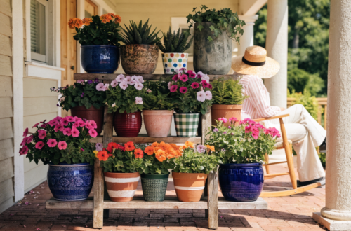 12 Front Porch Planter Ideas with Tiered Plant Stands, Mixed Heights & Bold Colors: Quick Wow Pop