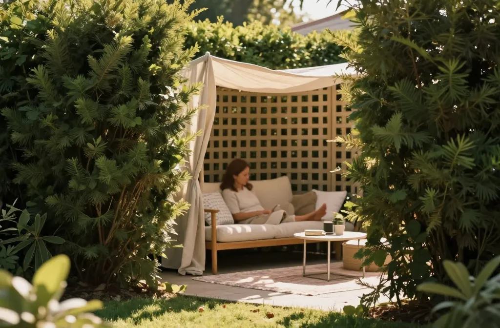 15 Cozy Backyard Ideas with Tall Privacy Hedges, a Reading Nook, and a Secluded Escape Just Steps From Your Back Door - Cozy Oasis