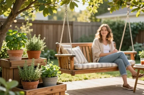 5 Ideas for Creating a Cozy Backyard with a Porch Swing, Potted Herbs, and a Slow Living Setup That Feeds the Soul