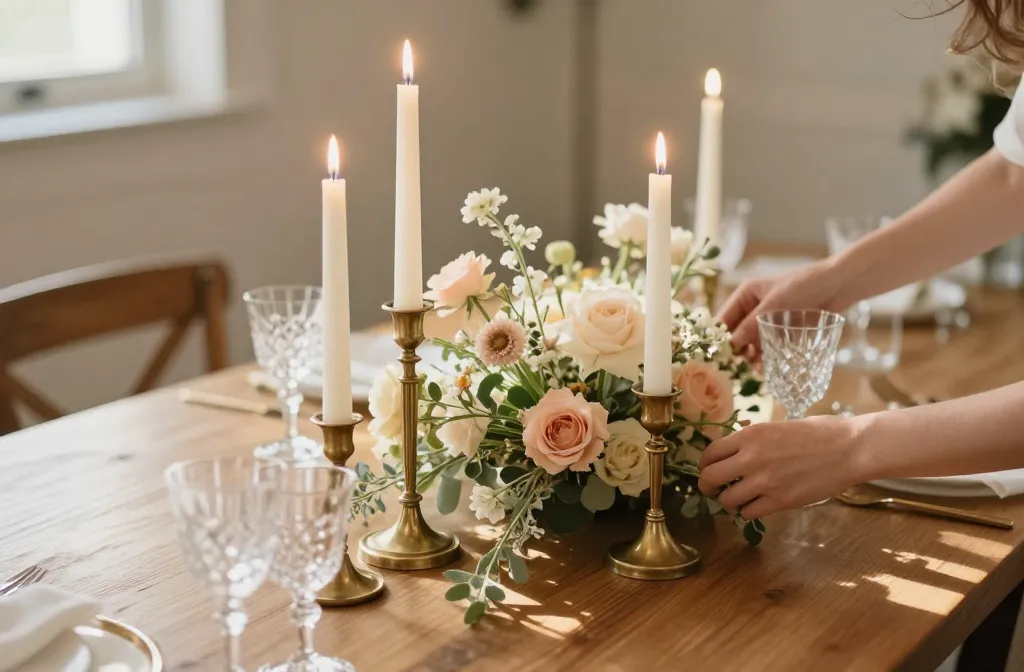 15 Diy Wedding Table Decorations with a Vintage Inspired Look Using Brass Candlesticks, Crystal Glassware, and Soft Florals Guide to Magic
