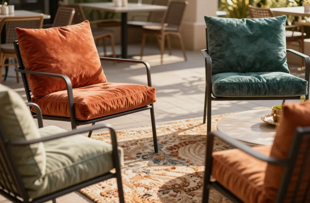 15 Outdoor Patio Ideas to Make Metal Furniture Feel Inviting with Soft Textiles - Cozy Makeover Tricks