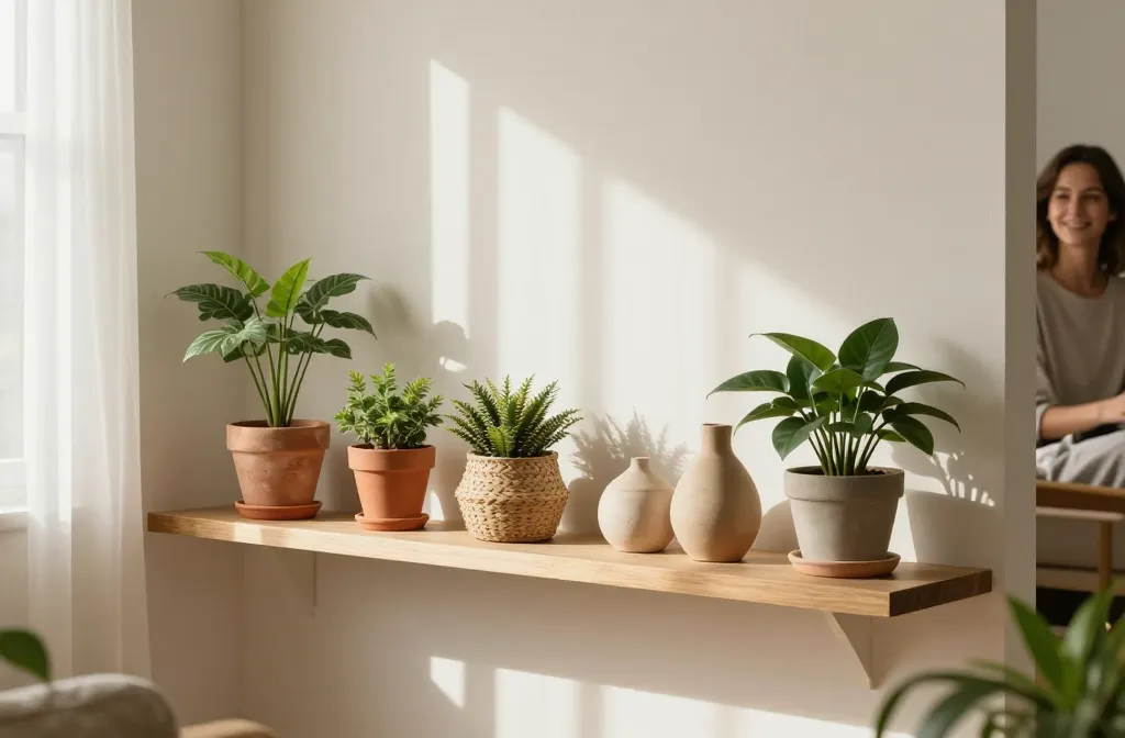 How to Guide to Style a Plant Shelf in Your Living Room That Doesn'T Look Like a Jungle—Smart Tips