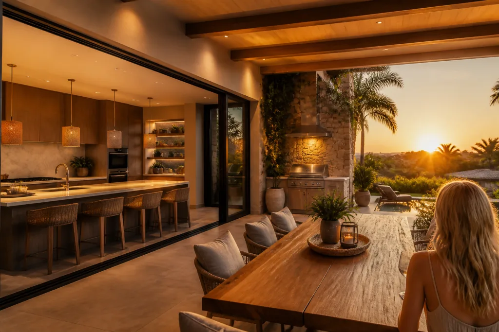 Modern Outdoor Kitchen & Dining Area Ideas | Outdoor Living Backyard Inspiration