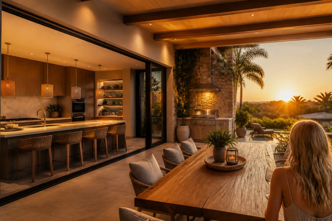 Modern Outdoor Kitchen & Dining Area Ideas | Outdoor Living Backyard Inspiration
