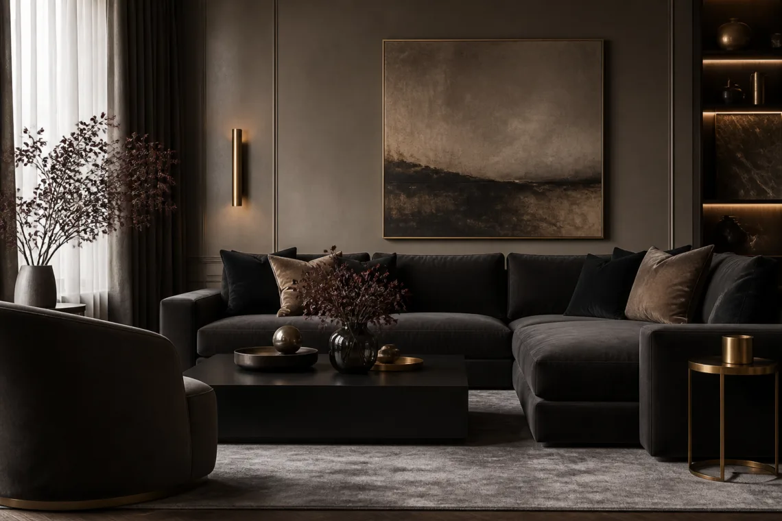 Soft Dark Glam Interiors | Minimalist Luxury Home Decor Ideas!