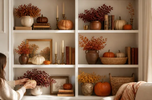 How to Style Shelves for Fall (Beginner Friendly) in One Afternoon