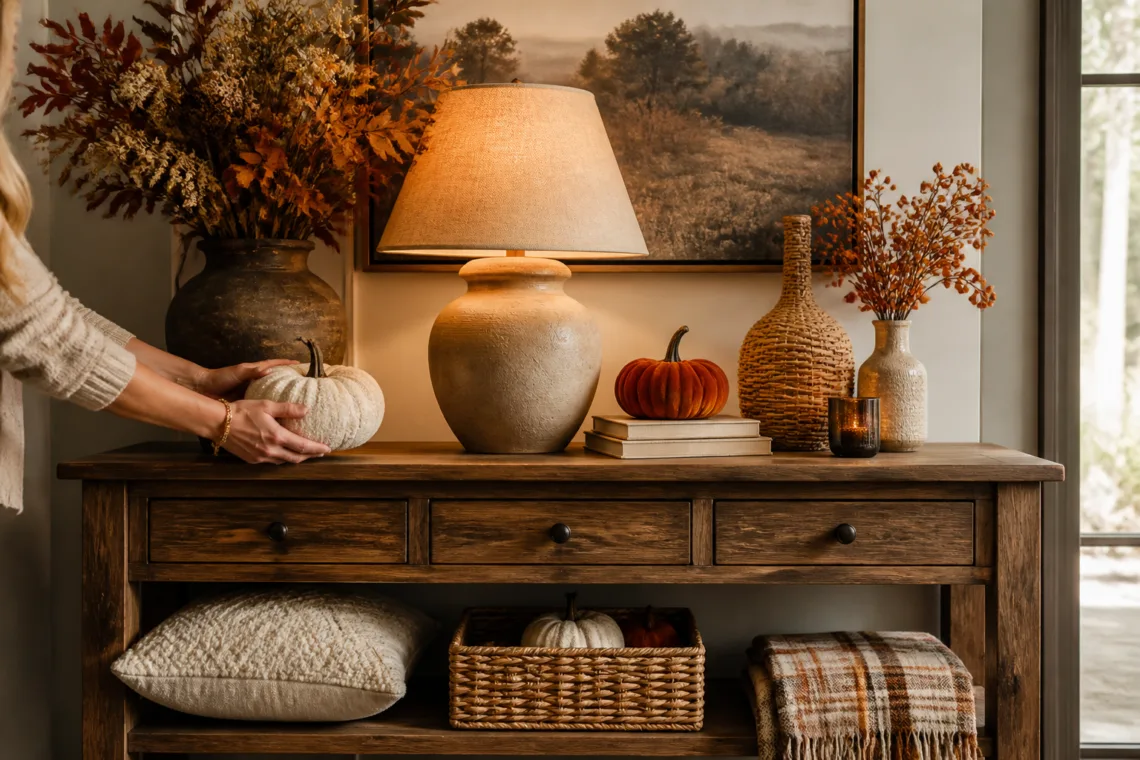 Step-by-Step Fall Console Table Styling in 7 Easy Steps