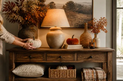 Step-by-Step Fall Console Table Styling in 7 Easy Steps