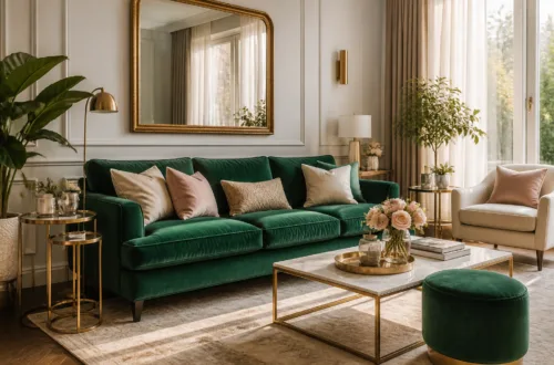 Green Sofa Living Room Ideas | Elegant & Timeless Decor