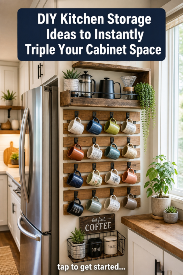DIY Kitchen Storage Ideas to Instantly Triple Your Cabinet Space – Cozy ...