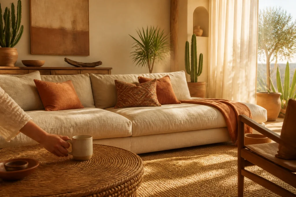 15 Warm, Earthy Living Room Decor That Makes Your Space Feel Calm and Intentional