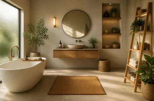15 Bathroom Decor Ideas for a Cozy, Earthy, Stress-Free Morning Routine