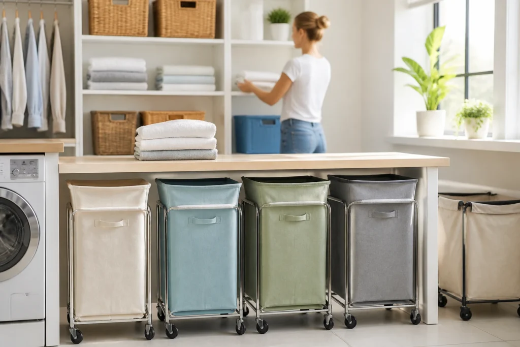11 Laundry Room Ideas for Better Baskets, Bins, and Storage Zones