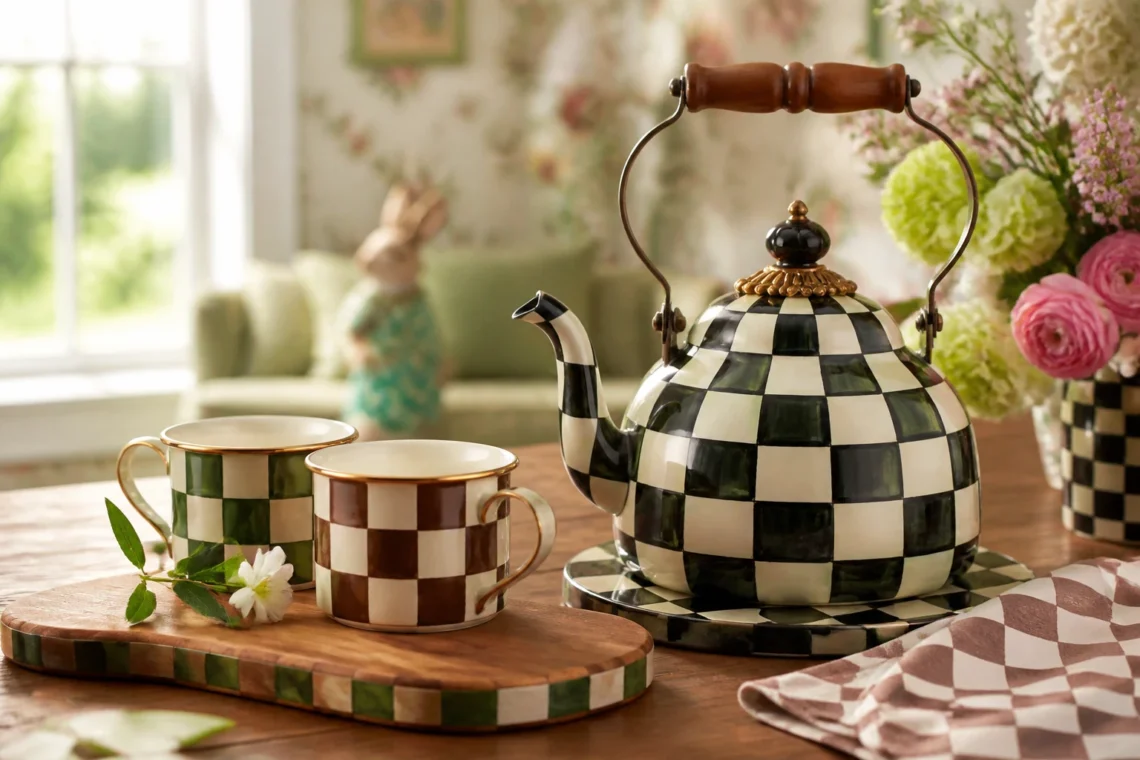 Mackenzie-Childs Courtly Check Handcrafted Home Decor Available on Qvc: Lip-Smacking Style