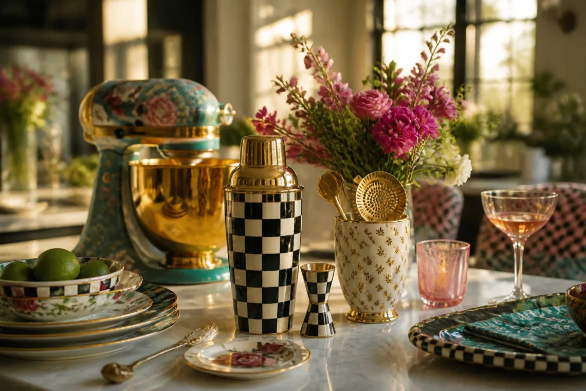 Mackenzie‑Childs Bar Sets, Platters & Serveware | Eclectic Kitchen Accessories for the Perfect Hosting - Chic Hosting Hacks