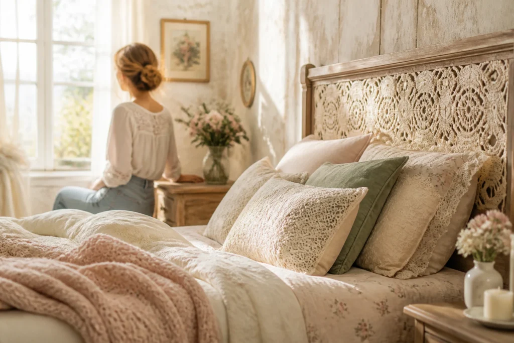 Whimsical Bedroom Inspiration | Shabby Chic Crochet Decor DIY Ideas for Every Room
