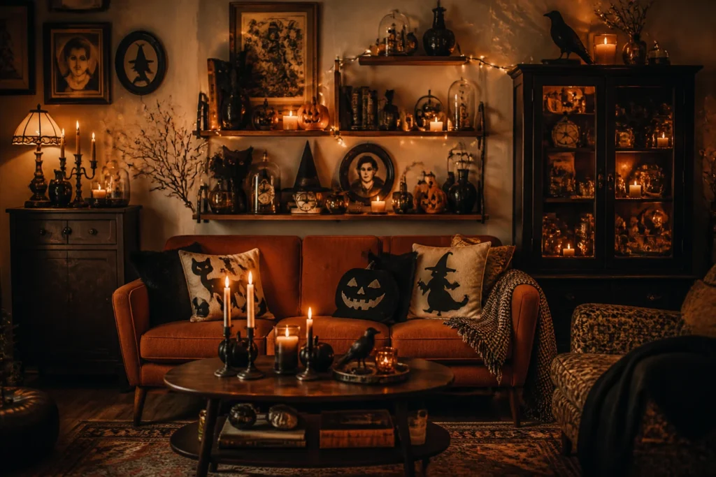 VINTAGE HALLOWEEN LIVING ROOM | Fall Home Decorating Ideas