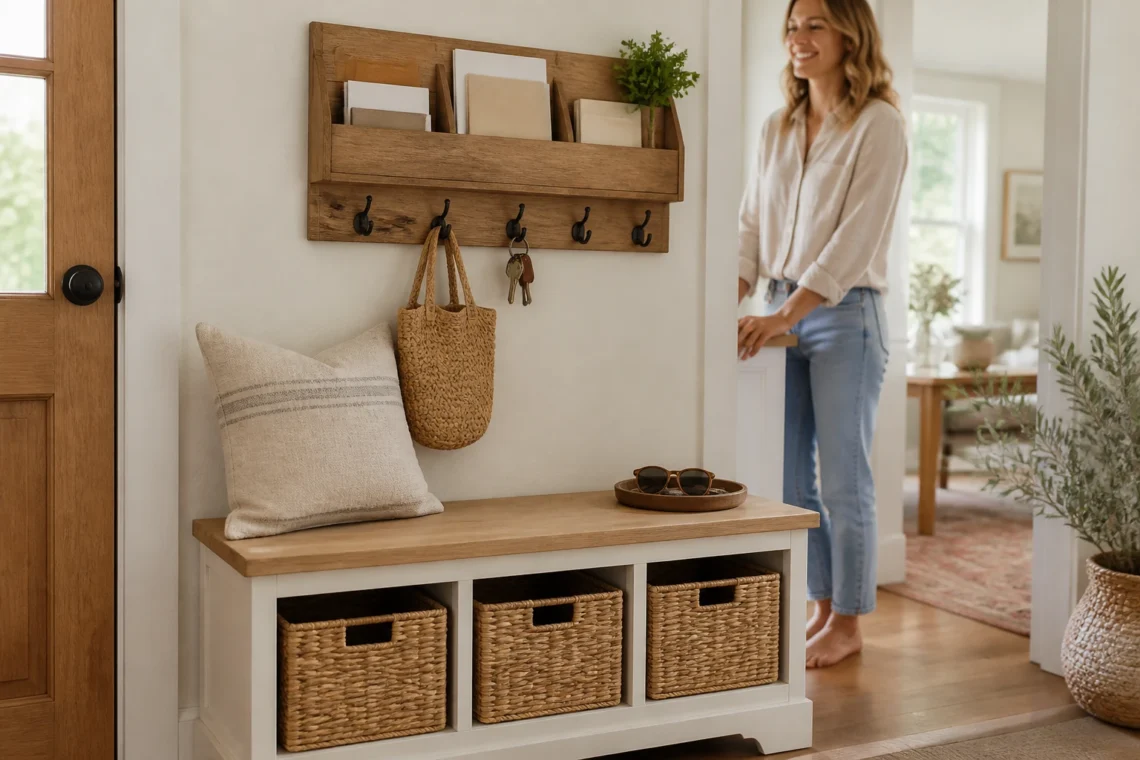15 Entryway Decor Ideas That Keep Everything Neat and Reachable