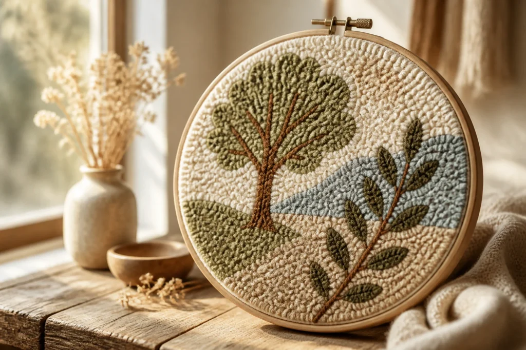 10 Punch‑Needle Wall Art Ideas for Soft, Textured, Mindful Decor
